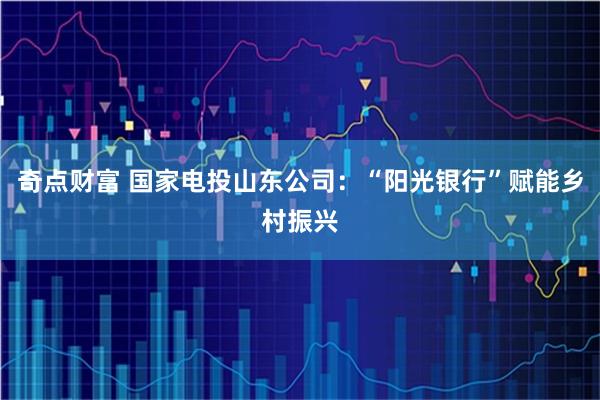 奇点财富 国家电投山东公司：“阳光银行”赋能乡村振兴