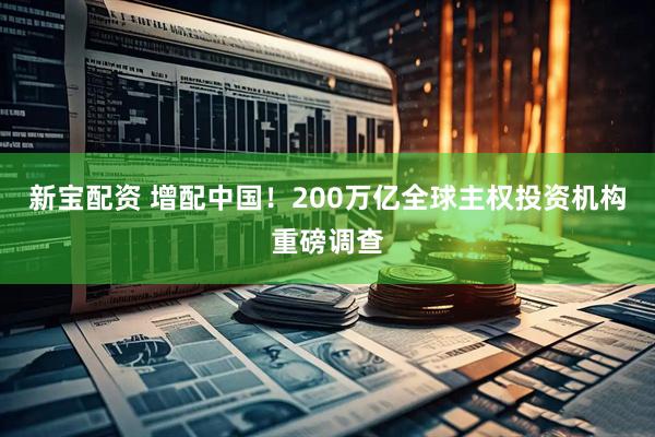 新宝配资 增配中国！200万亿全球主权投资机构重磅调查